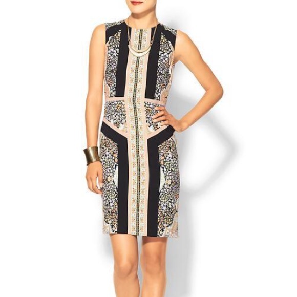 BCBGMaxAzria Dresses & Skirts - FLASH SALE BCBG Lauren blocked scarf print dress